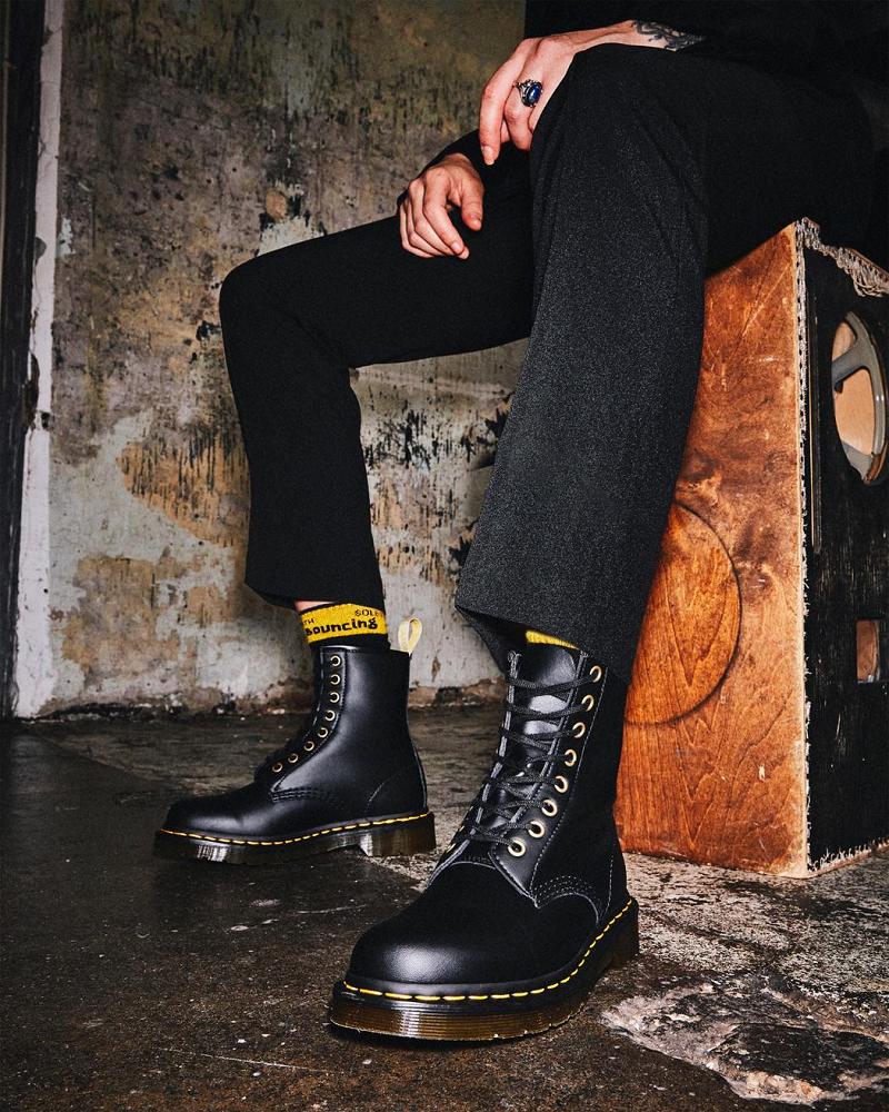 Men's Dr Martens Vegan 1460 Felix Lace Up Boots Black | AU 544GSO